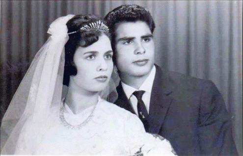 Meir and Dalia Illouz at their wedding day